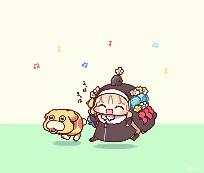 クレアさんのピクミン配信久々なので、クレアさんとピクミンイラストを再度…! 