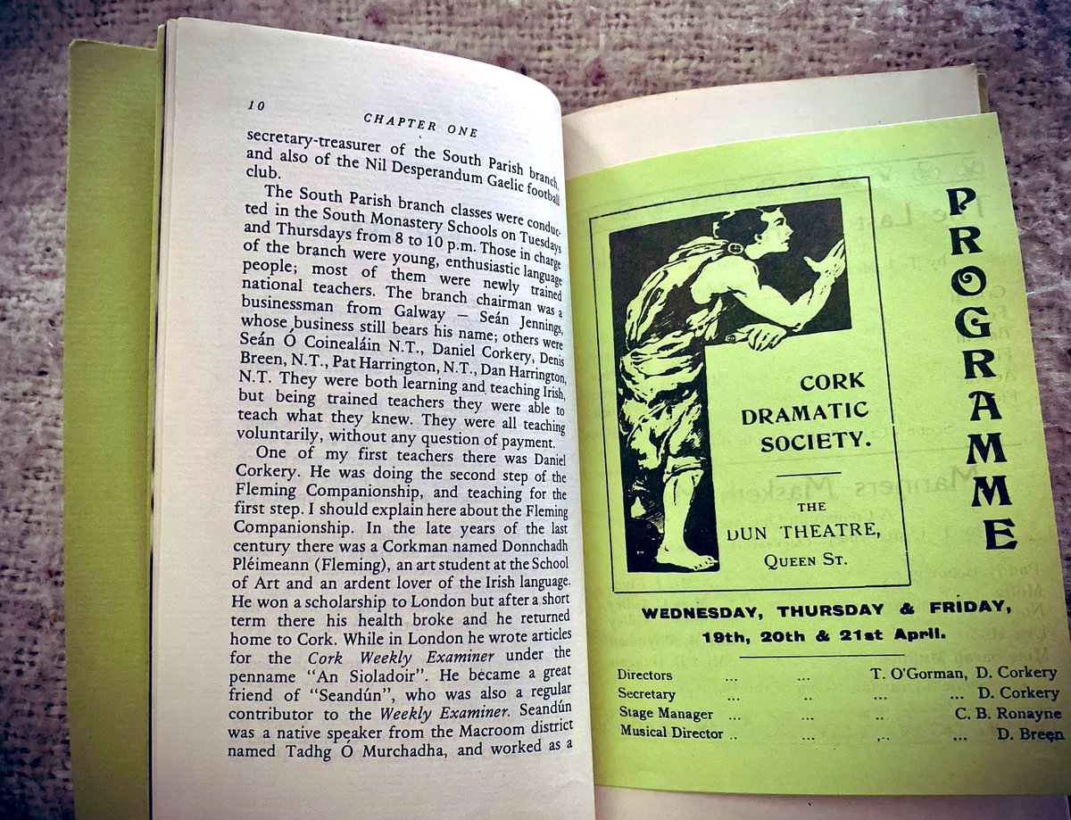 Did you know Daniel Corkery was a founding member of the Cork Dramatic Society?🎭 At the Corkery 100 conference, Dr Leeann Lane will speak about Corkery’s influence on Terence McSwiney, the CDS & the South Parish Gaelic League Branch. @lloislanel