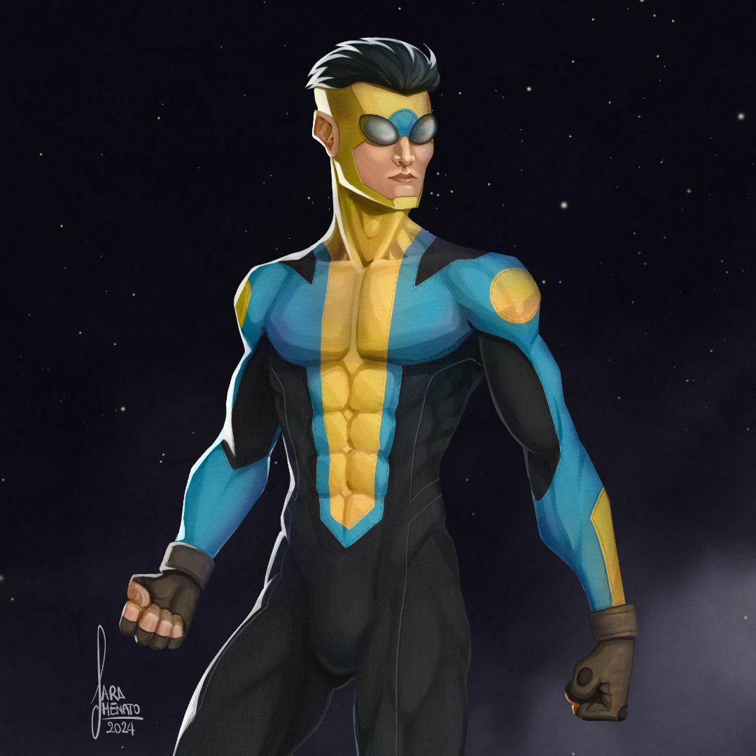 INVINCIBLE💪🏻 

I attempted to reimagine Invincible's costume while also trying a different painting method.  

Check out my ArtStation if you want to see the concepts ~  

#invincible #markgrayson #costumedesign #hero #portfolio #artshare #ArtistOnX #ArtistsOfTwitter