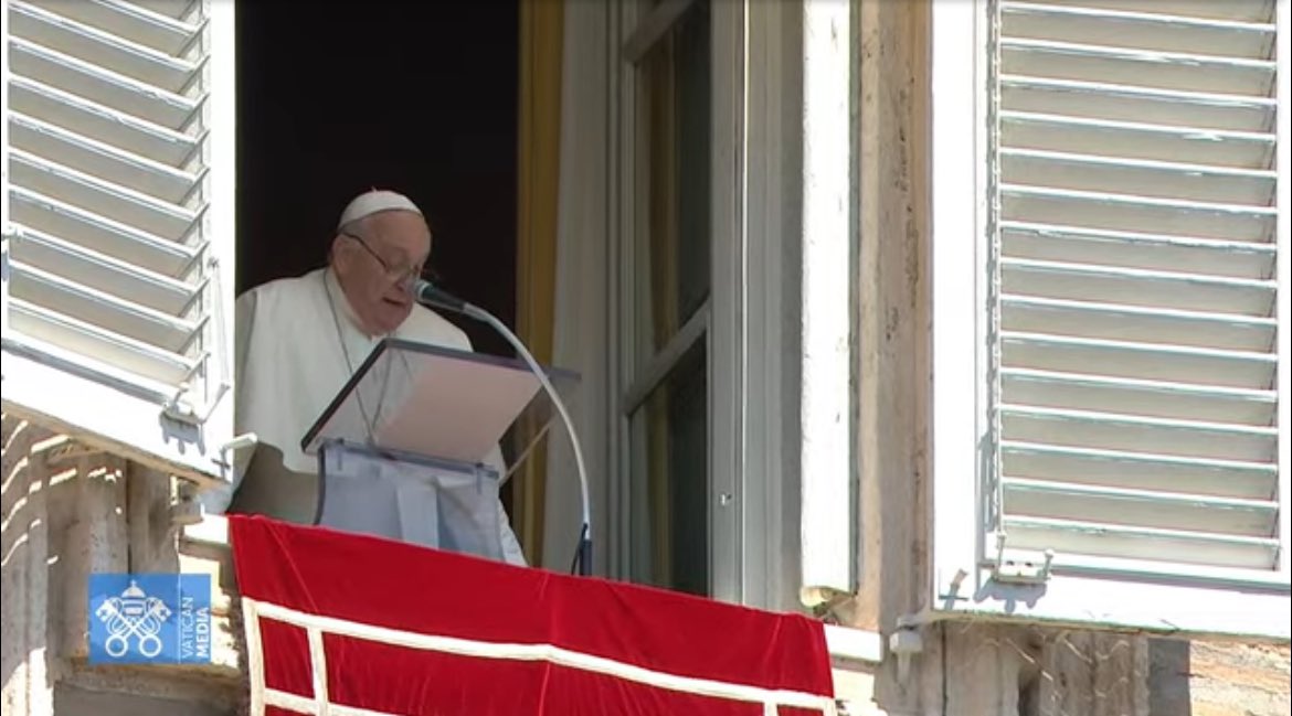 #PopeFrancis today says he is following with prayer, worry, suffering and pain the situation in #Israel following Iran’s attack. “May every effort be made to stop this spiral of violence…No one should threaten the existence of others…may a two state solution be possible.”