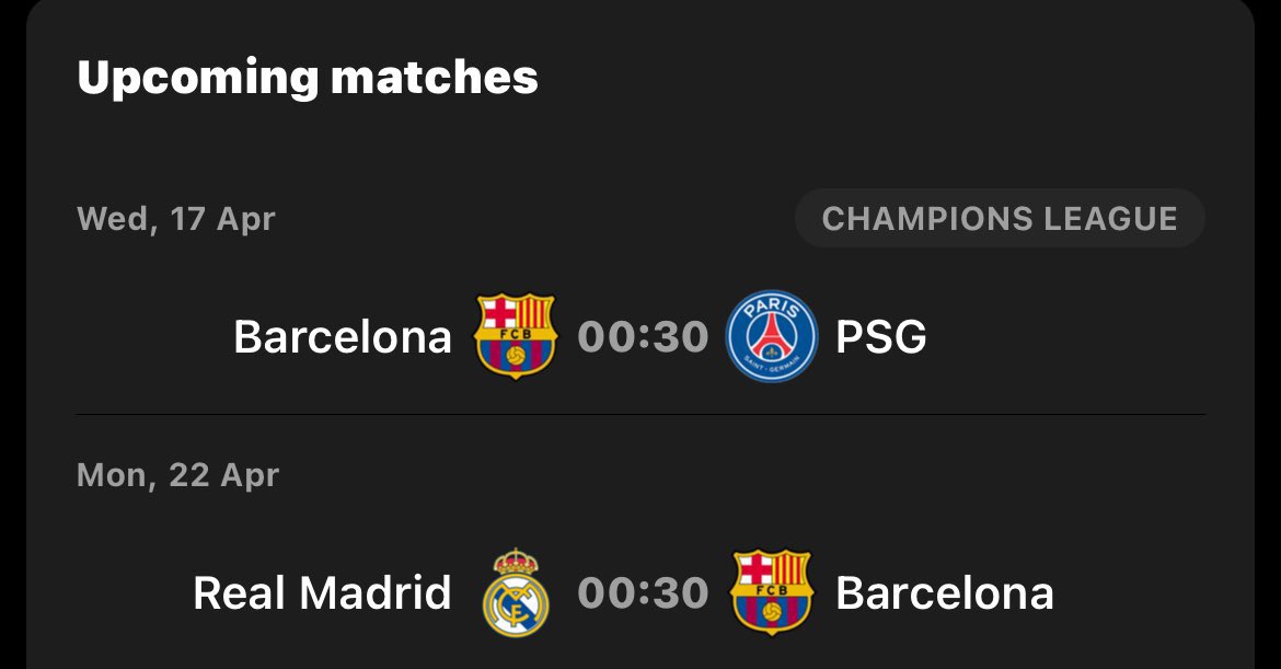 My mood for the rest of the year depends on these two matches