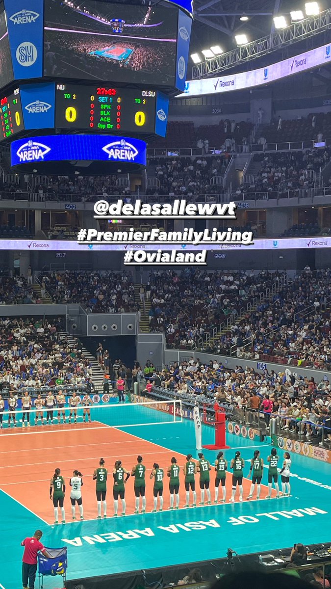 #PremierFamilyLiving #Ovialand supporting the DLSU Lady Spikers at the Arena today. 

Let’s go La Salle! 🏹 Keep the faith! #DefyAllOddsDLSU