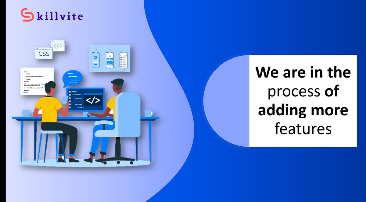 Skillvite_x's tweet photo. We are in the process of making our App more engaging, user-friendly, helpful, and free of bugs and crashes, and of course, we promise a great UI and we are continuously trying our best to make it available to you ASAP. https://t.co/vXDoFy5JYY