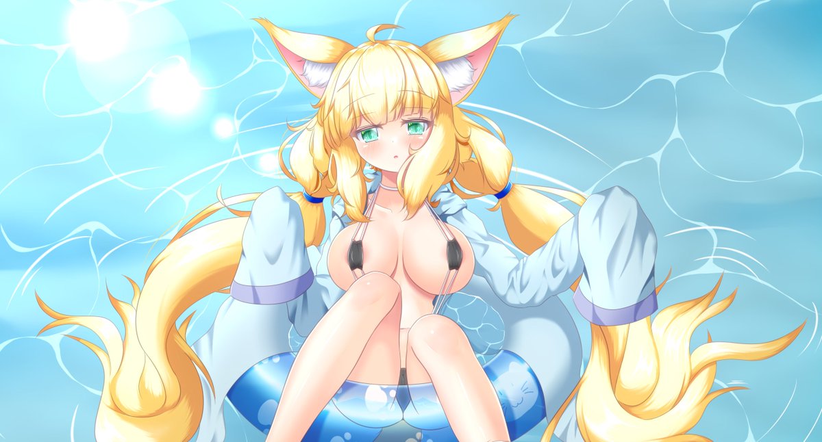 #気温が高いので気が早いが水着絵が見たい
だいぶ前のしかなかったうちの子水着 