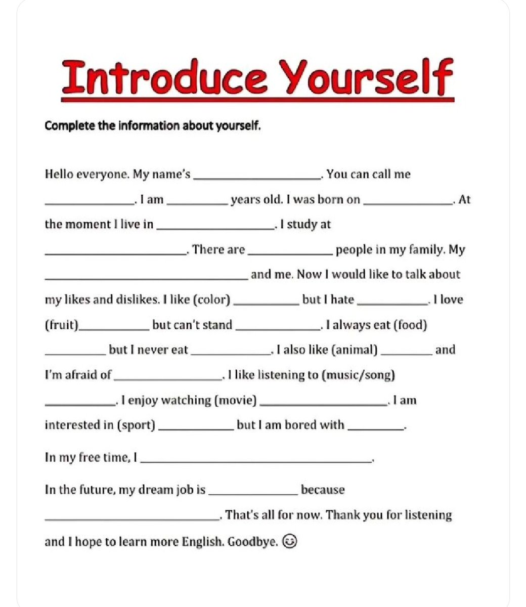 Introduce yourself.