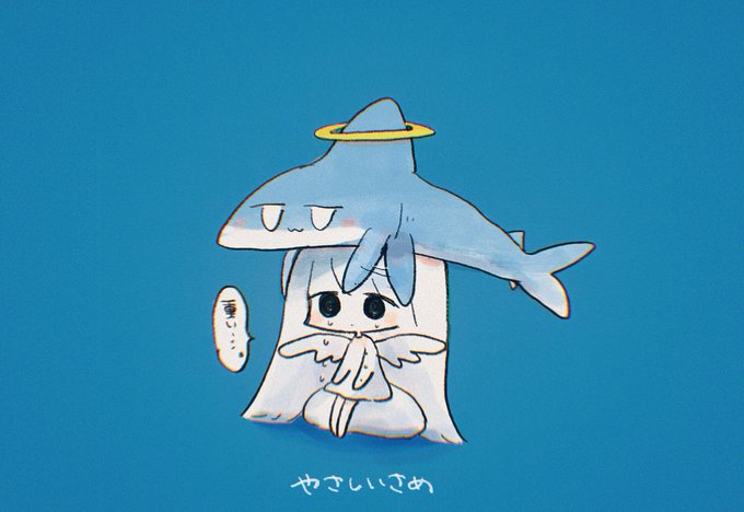 「鮫 シンプルな背景」のTwitter画像/イラスト(新着)