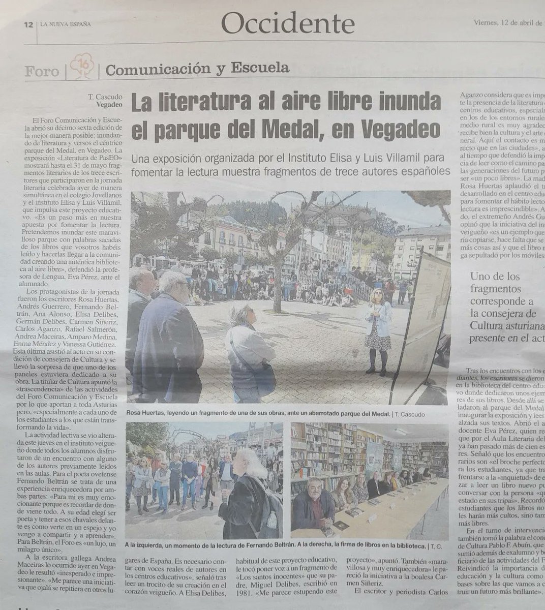 forocye's tweet image. Amplia cobertura informativa de los medios de comunicación de la jornada literaria desarrollada en el marco de este 16 Foro Comunicación y Escuela. "16 Foro Comunicación y Escuela: Comunicación y medio rural".