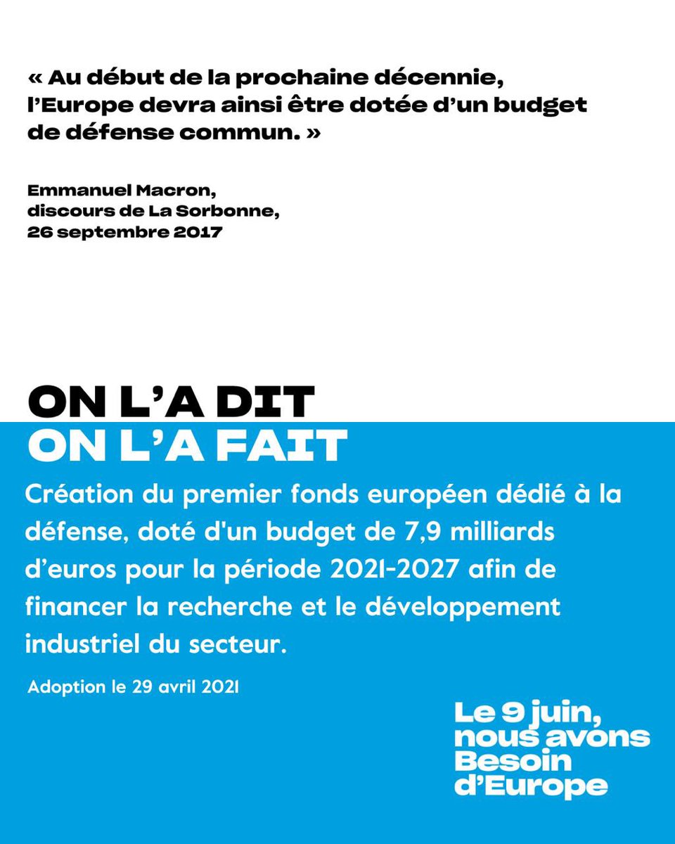 On l’a dit. On l’a fait. On continue ! 🇫🇷🇪🇺