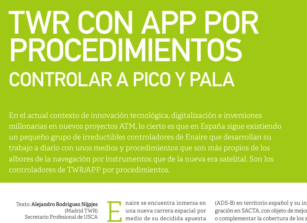 Hoy, TWR con APP “por procedimientos” 📝🎧🛫 ¿Sabías que en algunas torres con app españolas los @controladores trabajan igual que hace 30 años !? 😅 Te lo contamos aquí 👇🏻 issuu.com/spanishatcmaga…