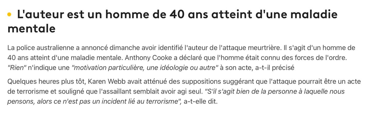 6 morts, 8 blessés dont un bébé, mais le plus important pour France Info, c’est que ce n’est pas un attentat terroriste, commis par un individu connu des services de police et dont on ne doit donner ni le nom ni le prénom 🤨🤦‍♂️😡☠️