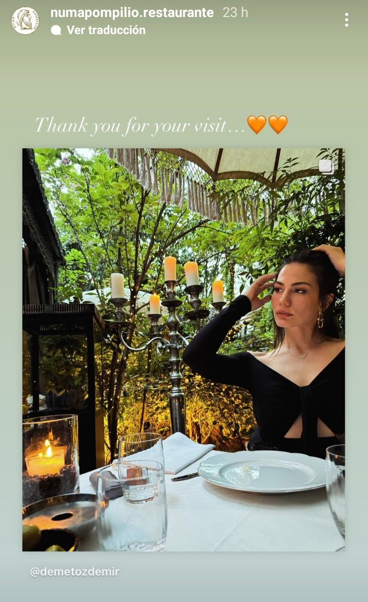 El restaurante Numa agradeciendo a Demet su visita 😉
#DemetÖzdemir