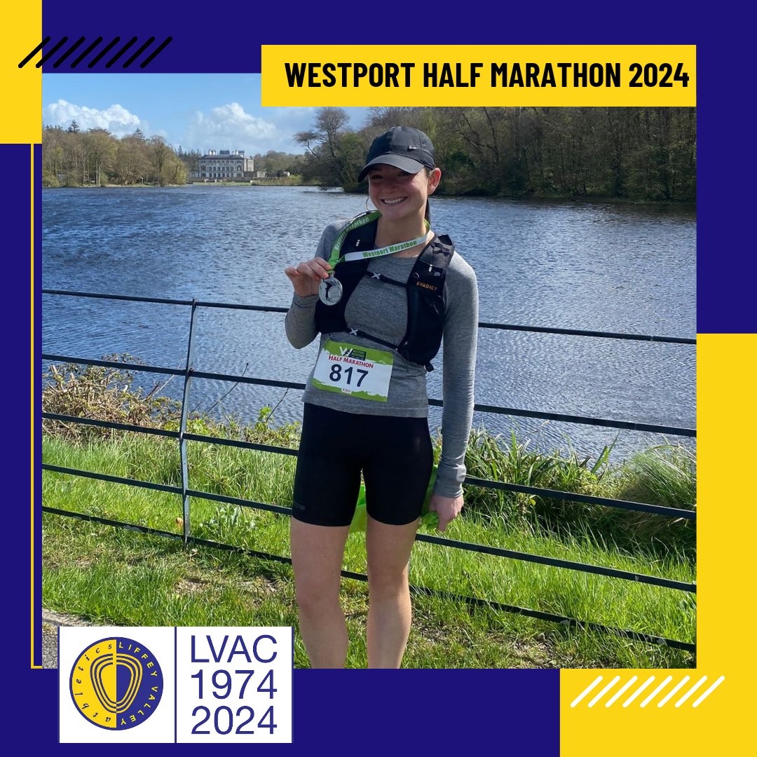 🏃‍♀️🌟 Congratulations to Aifric Gallagher for crushing the Westport Half Marathon yesterday with a stellar time of 1:37:49! 💪🎉 Way to go, Aifric, fantastic running! #WestportHalfMarathon