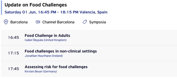 Dear Juniors! #EAACI2024 is coming! Take a look at the scientific programme and save the date for attending the Symposia “Update on Food Challenges”. 🔗eaaci.org/events_congres…