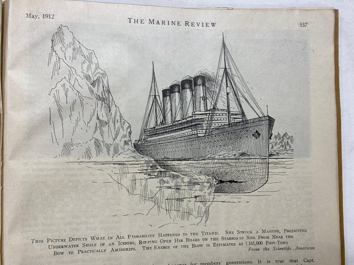 LRFHEC's tweet photo. #OTD 112 years ago, #Titanic struck an iceberg just south of Newfoundland. 
Here are some exerts from the enquiry into her sinking! 🧐 https://t.co/1paJa2Ya2f