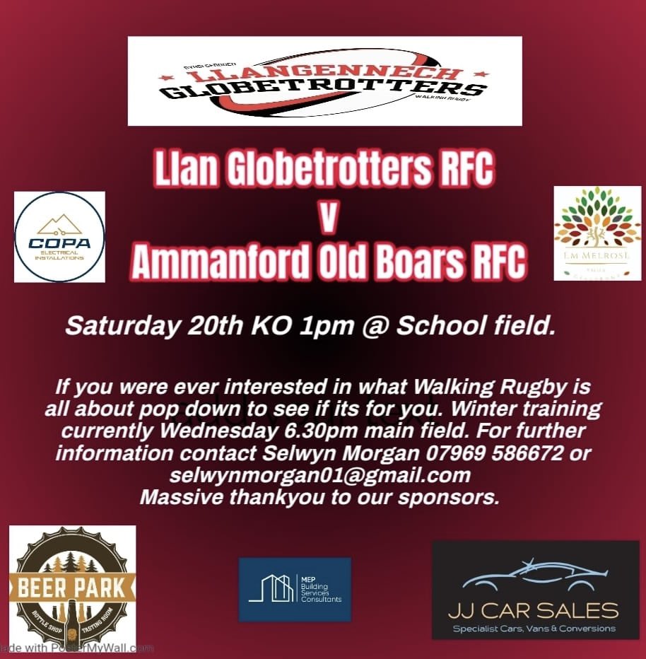 🏉WALKING RUGBY🏉 Here’s some more info regarding our Llan Globetrotters Walking Rugby team: