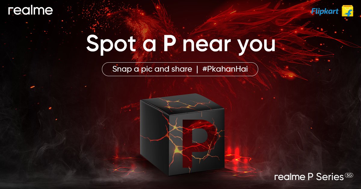 Notice a 'P' nearby? We're on the lookout! Share your 'P' pics, tag realme and Flipkart, and you could win big with #realmePseries5G! Learn more: bit.ly/3J9eI3H #realmeP1Pro5G #realmeP15G #ContestAlert #PKahanHai #MissingPFlipkart #FlipkartMystery #Contest #Win