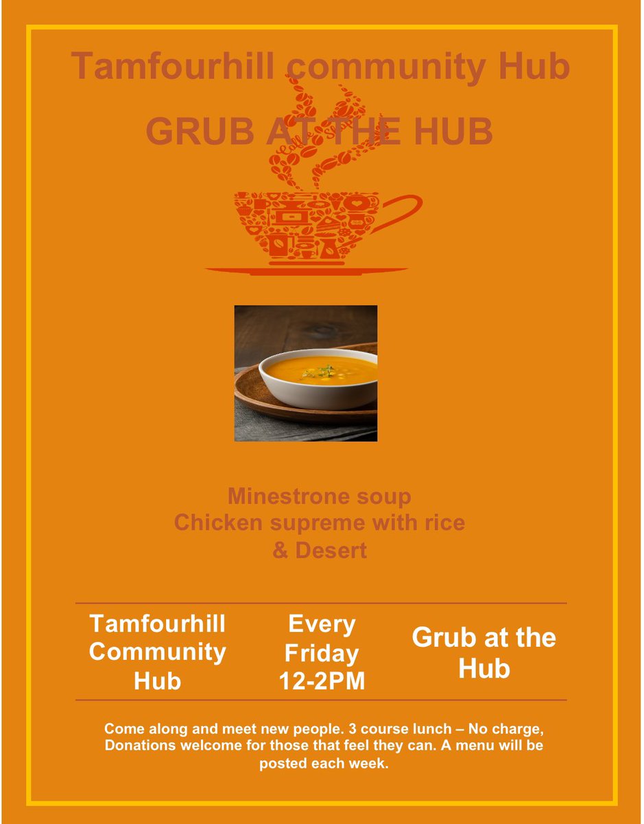 Menu for the 19th of April #ukgovernmentfunded <a href="/falkirkcouncil/">Falkirk Council</a> #warmspaces #Grubatthehub