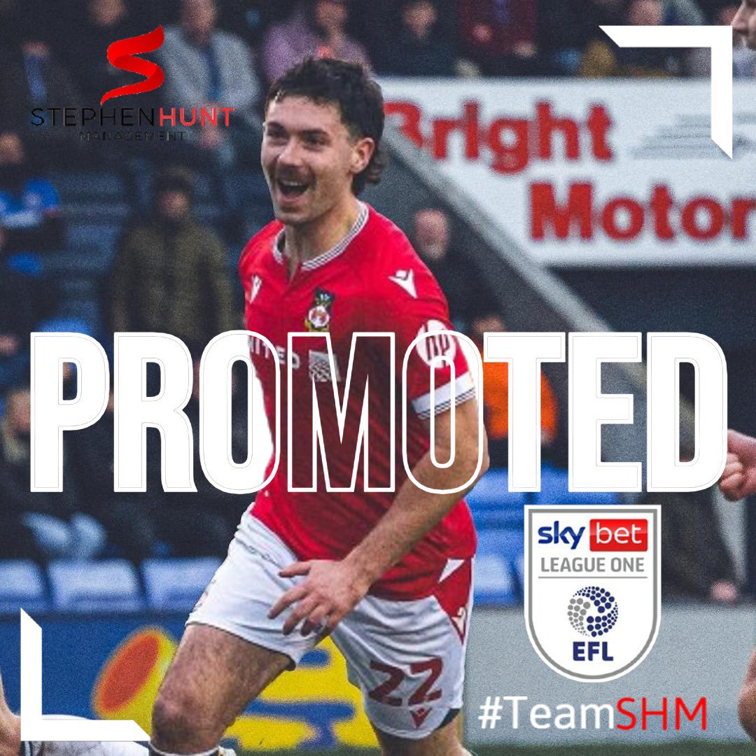 🙌 Back to back @tomoconnor__ 🎉

Congratulations to Tom and his @Wrexham_AFC side for clinching promotion to League One yesterday 👏

Time to celebrate and then go again 💪

#WxmAFC #TOC22 #TeamSHM