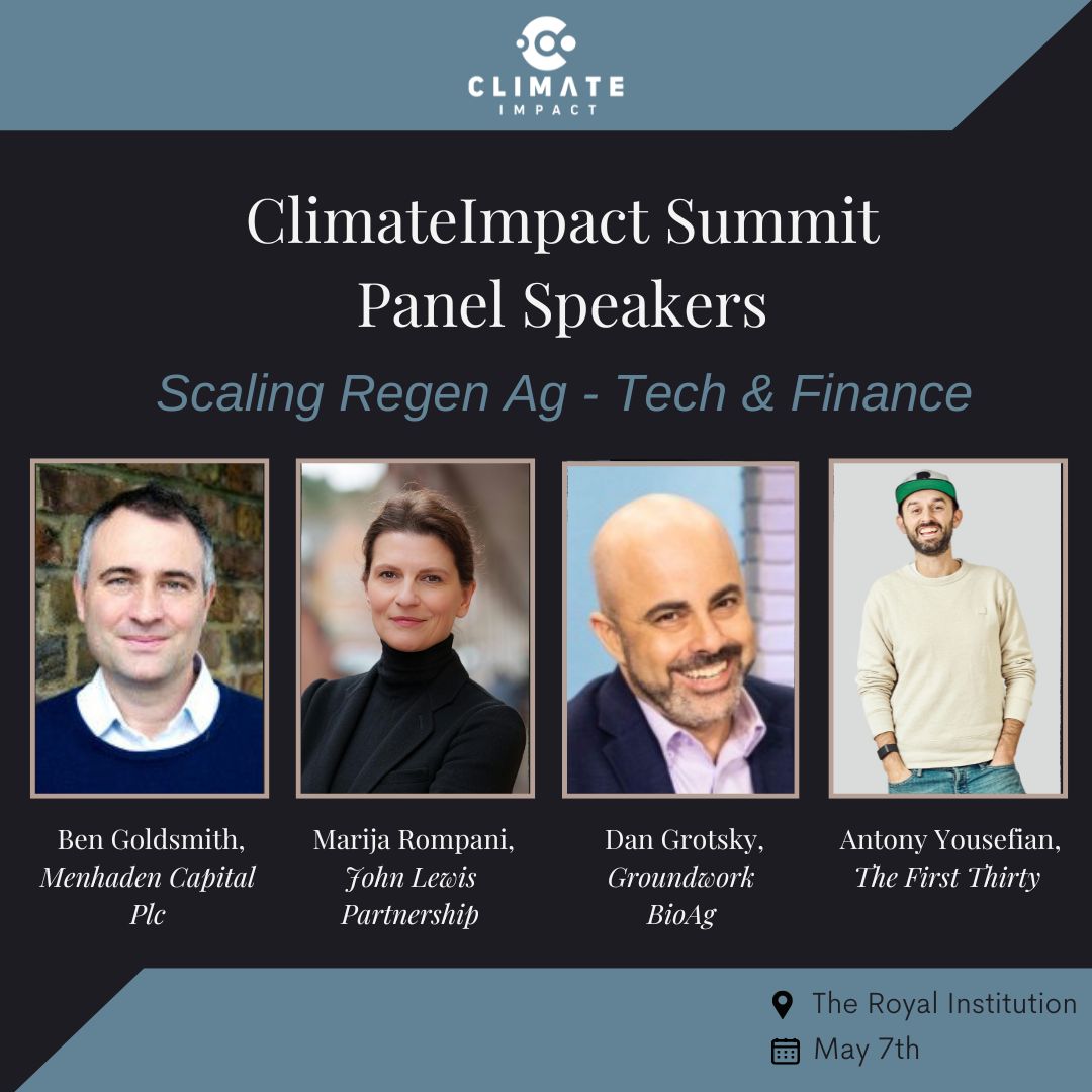 GroundworkBioAg's tweet photo. How are we scaling net-negative agriculture on millions of acres worldwide?

Hear Dan Grotsky, CGO, share how Rootella Carbon is accelerating #regenerative benefits with mycorrhizal carbon at @ClimateImpact in London on May 7th.
#letyourgroundwork #rootellacarbon #regenag https://t.co/buZYh4mAOF