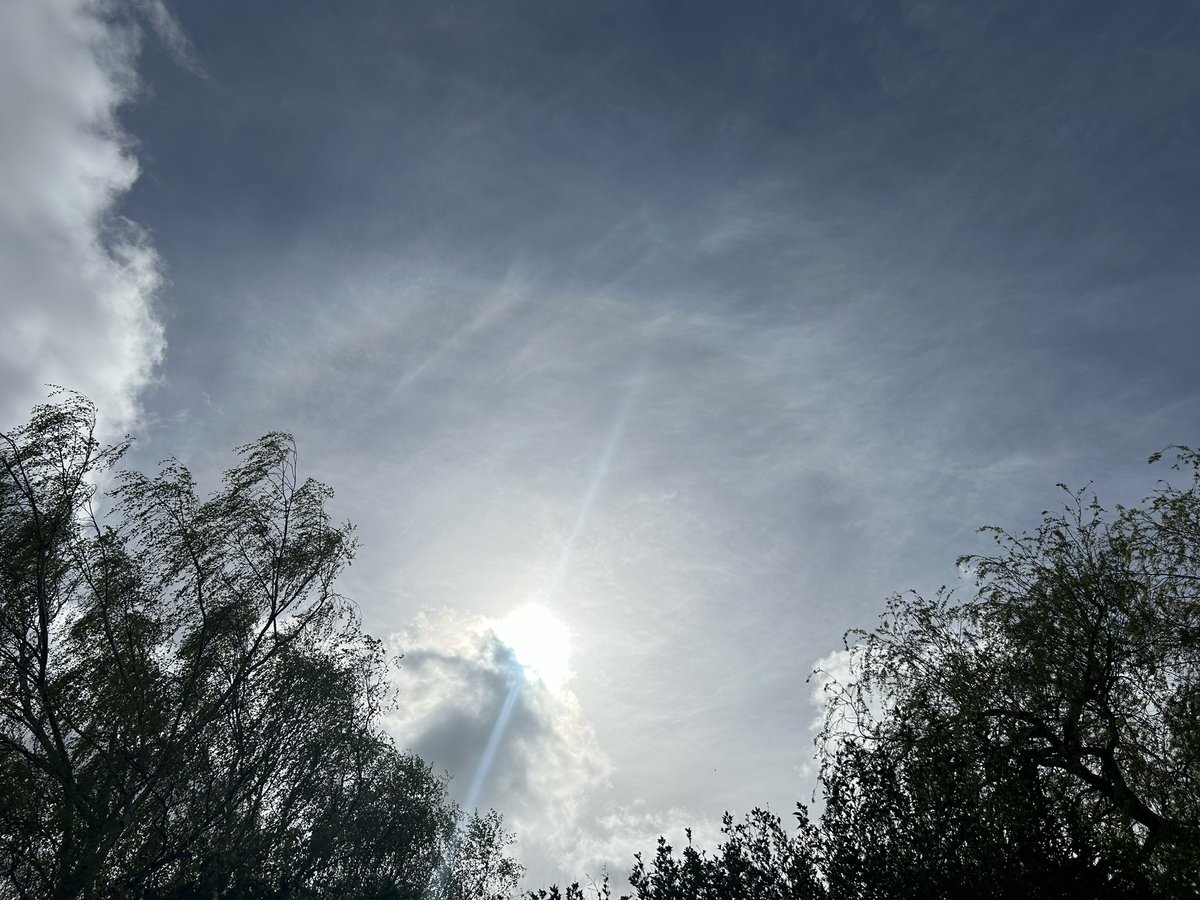 Should be clear beautiful spring day with a few whispy white clouds Instead very hazy and a smear of crap wherever you look