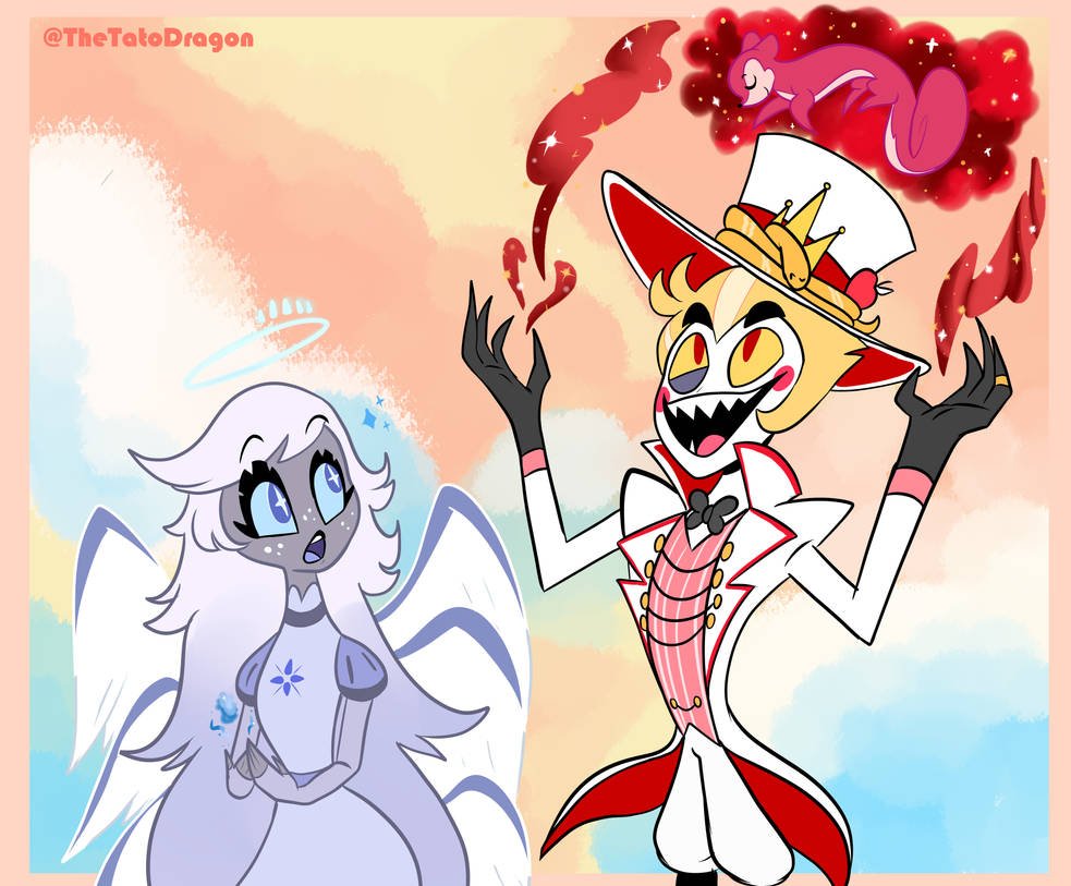 Creation Lesson ✨️🍎 #HazbinHotel #HazbinHotelFanart #HazbinHotelEmily #LuciferMorningstar #HazbinHotelLucifer