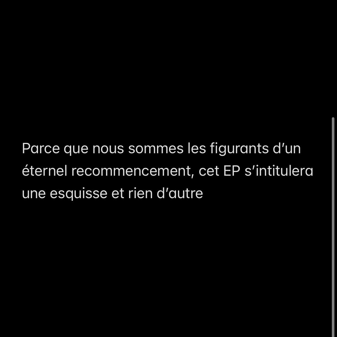 persnbb's tweet image. Une esquisse et rien d’autre.
linktr.ee/sopeer
Composé par mon frère @Blondin_nbb et personne d’autre.
Arrangé, mixé, masterisé par nul autre que @bonerbonheur 
Merci d’accepter mon art tel qu’il est, faisons de même avec nos semblables et surtout prenons soin de nous ❤️‍🔥