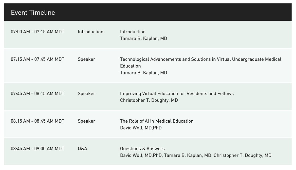 Early birds #AANAM interested in AI and #MedEd?

Don't miss C40-ADVANCES IN NEUROLOGY EDUCATION 

Today Apr 14, 7-9AM in Mile High 1BCD

Hear from Dr. Wolf our child neuro chief & residency program director with Drs. Kaplan and Doughty from MGB
@EmoryNeurology @harvardneuromds