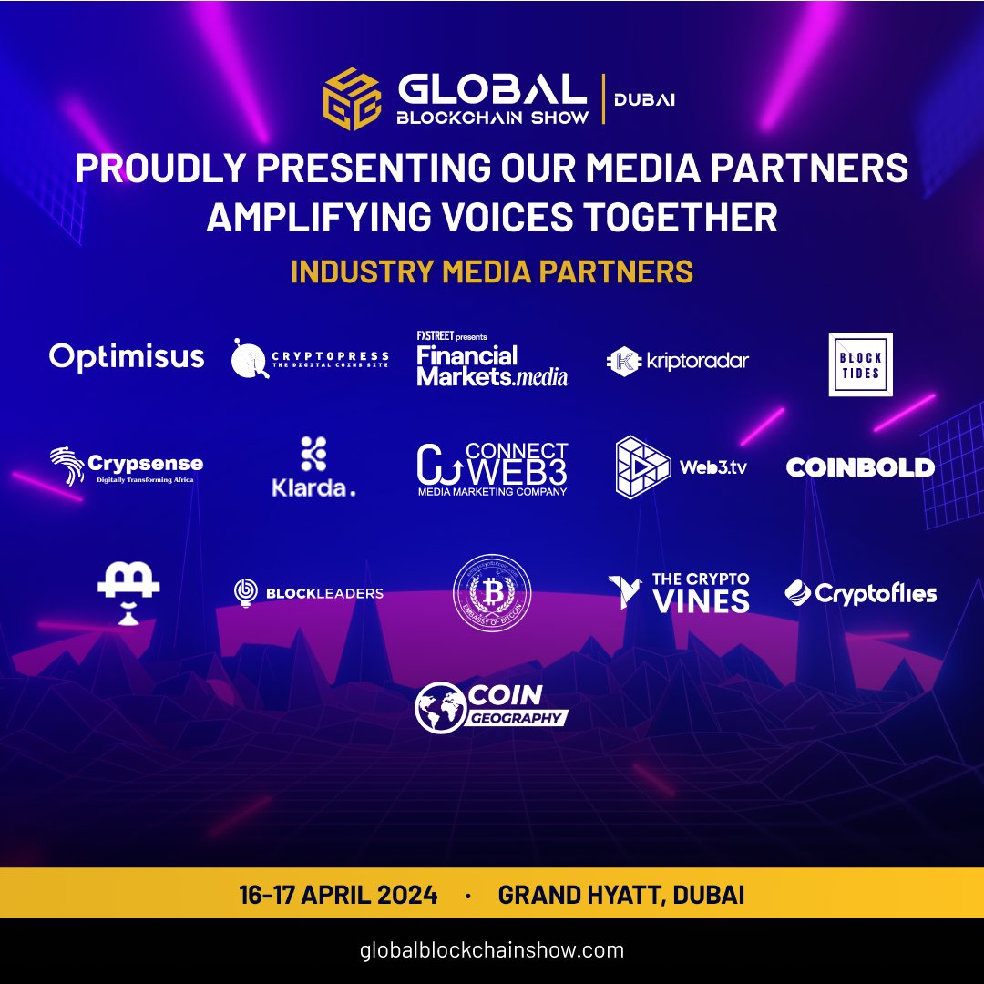 We're thrilled to announce our next set of Esteemed Media partners who will be joining us for the Global Blockchain Show happening on 16th-17th April 2024 at Grand Hyatt Dubai. Explore the world of Blockchain, connect with influential speakers, leaders, and find new…