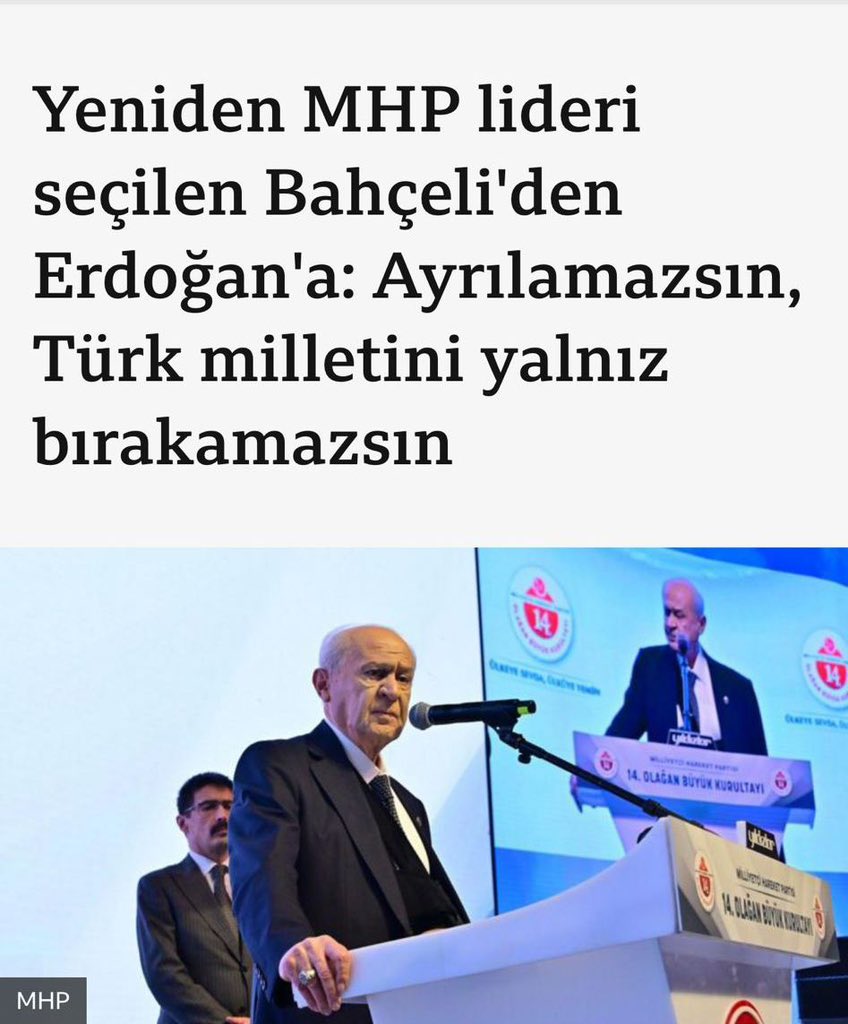 Bahçeli 17 Mart 2024’te Erdoğan’a “Ayrılamazsın, Türk Milleti’ni yalnız bırakamazsın”; 10 Nisan 2024’te Akşener’e “Ayrışma kararından vazgeçerek partinin başında devamını, aday olmayı düşünenlerin de etrafında kenetlenmesini düşünmekteyim” dedi. İlk bakışta garip gelebilecek bu…