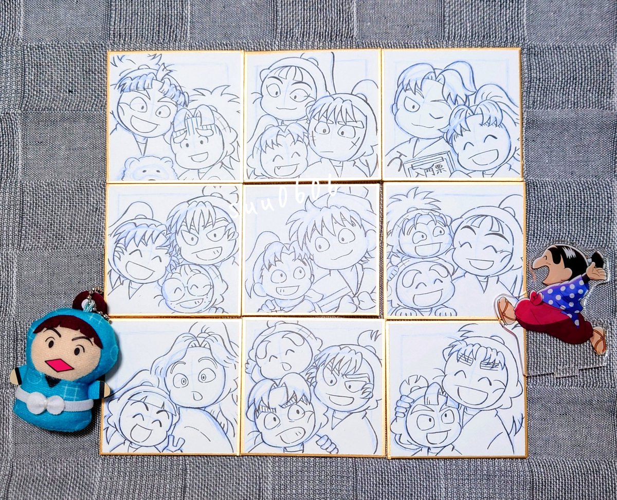 〜ミニ色紙進捗〜 
最終的にカラーになるよ
イベントまでにたくさん描きます💪 