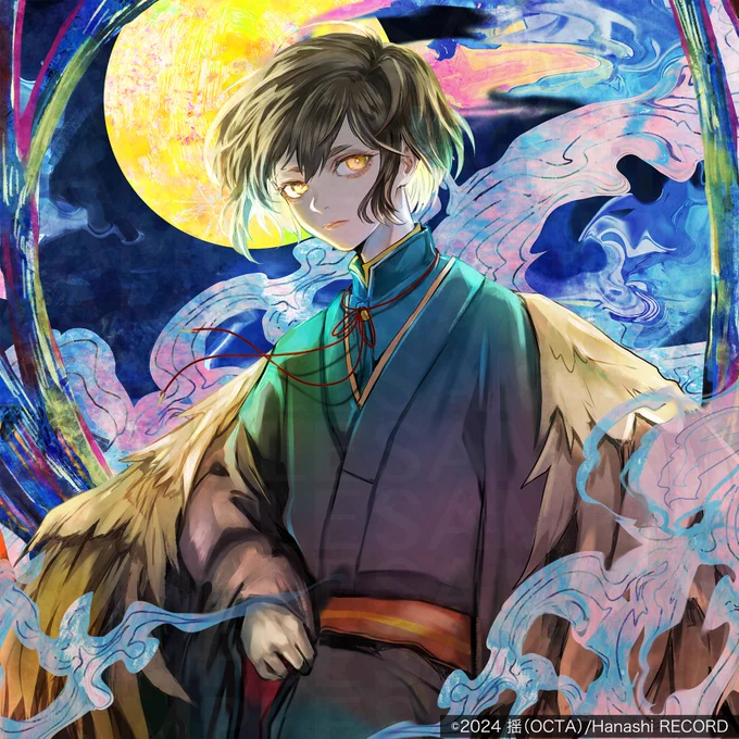 【Work】朗読CD『朗読喫茶 噺の籠 Premium』のジャケットイラスト(キャラデザ含)を担当しました。商品情報は↓に記載しています!#揺Work絵 