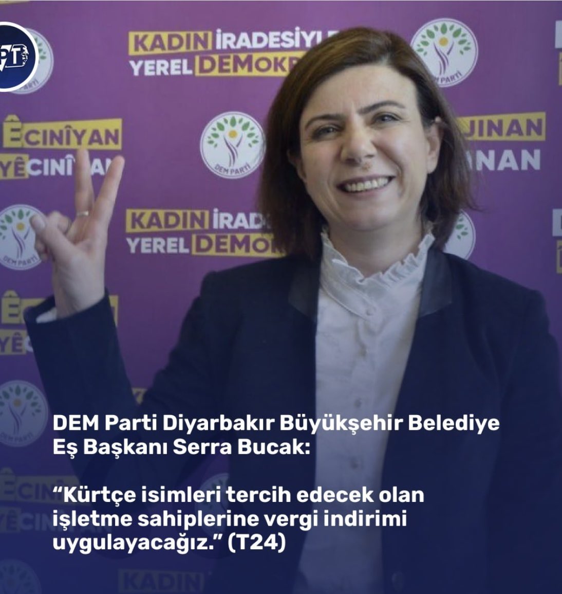 umitozdag's tweet photo. DEM seçmeni yüzde 80 aynı merkezden talimat alan seçmenden oluşuyor. Bunu artık herkes biliyor. Ve gerçek stratejik oyu DEM seçmeni kullanıyor. 
DEM, CHP ile ittifak yaparak hem İBB meclisine girdi hem Esenyurt’u aldı. (Sakın Esenyurt’u CHP aldı diyerek milletin aklına hakaret etmeyin). 
Şimdi Diyarbakır DEM Kürtçe levha asan mağazalara vergi indirimi yapacakmış. Erdoğan Diyarbakır’da 12 kilometrelik bulvara Şeyh Said ismi verirse DEM’li belediye Kürtçeye vergi indirimi yapar. AKP ve CHP yüzde 8’lik bir partiye yaranmak için yüzde 92’yi görmemezlikten geliyor. @zaferpartisi