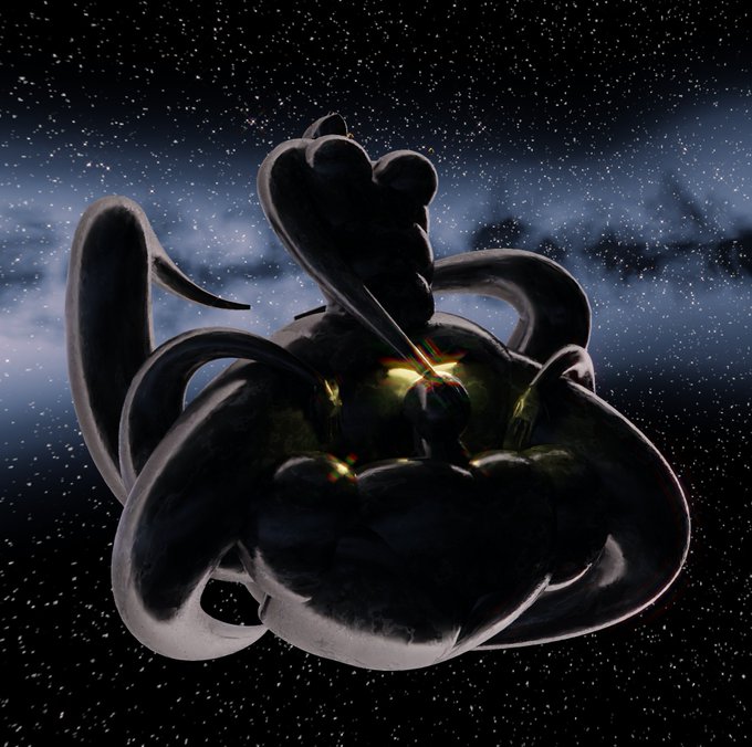 &ldquo;Space Odyssey &ldquo; 🪐☄️👽🚀  when im not prompting or painting Im often diving into #Blender3D where I sculpt<a href="/tag/blender3d"class="tags"><span>#blender3d</span></a>