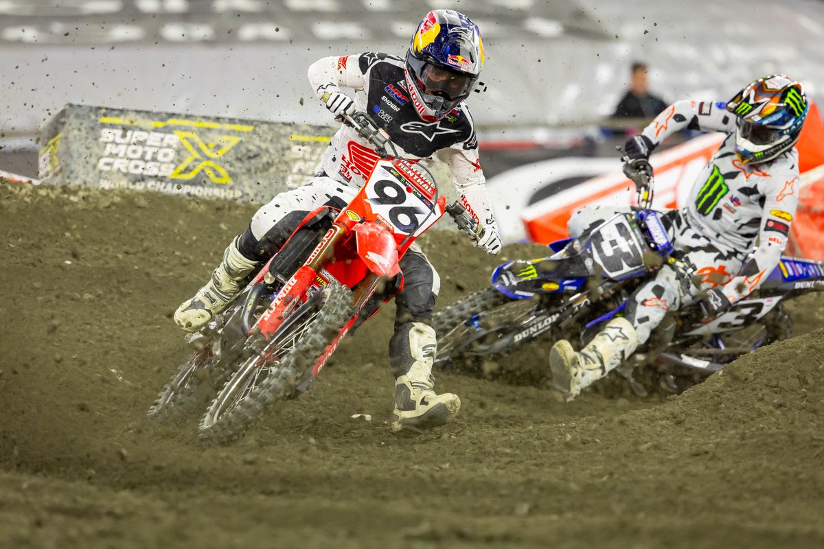 More points in the bag for the Team Honda HRC riders at the Foxborough Supercross round and congratulations go to Chance Hymas on the first heat race win of his career! #Honda #RideRed #SupercrossLIVE