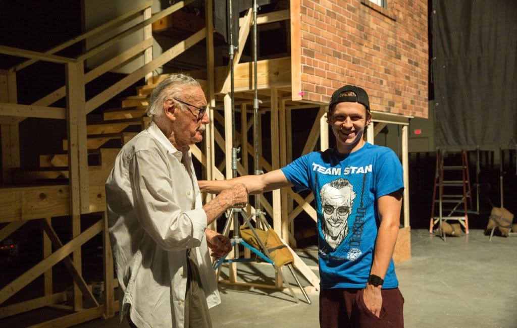 Tom Holland with Stan Lee Behind the scenes from Spider-Man: Homecoming 🥺❤️