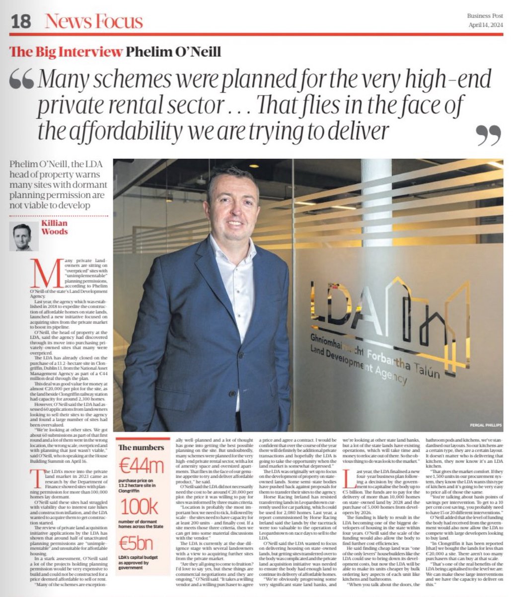 “..research by the Department of Finance showed sites with planning permission for more than 100,000 homes lay dormant.. The review.. by the LDA has shown that around half of unactivated planning permissions are “unimplementable” and unsuitable for affordable housing.”