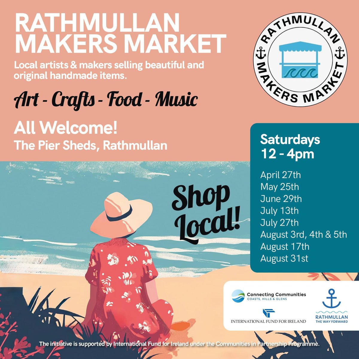 EXCITING NEWS !! Our next market is on Saturday 27th April, 12-4pm in Rathmullan #Shoplocal