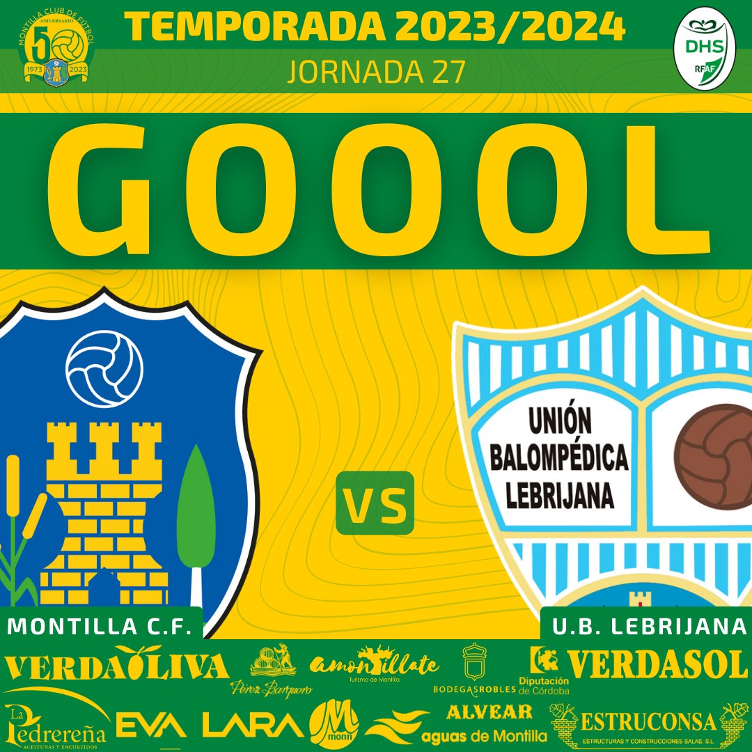 🎯 11' ¡¡𝗚𝗢𝗢𝗢𝗢𝗢𝗢𝗢𝗢𝗢𝗢𝗢𝗢𝗢𝗟 del <a href="/MontillaCF/">Montilla C.F.</a>!! Gol de <a href="/SotoO_10/">Manuel Soto</a> .

💛💚🆚🔵⚪

<a href="/MontillaCF/">Montilla C.F.</a> 1️⃣-0️⃣ <a href="/ubloficial1928/">UB Lebrijana</a>

¡¡¡Vamos, Montilla!!! 💪⚽🔰

#Montilla #MontillaCF #MCF #DivisionDeHonor #MontillaLebrijana