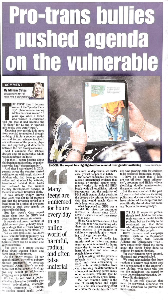 ‘Large sections of society took part in a re-enactment of the Emperor’s New Clothes, with those who can see the nakedness too scared to speak out or silenced. How did this happen? This is the question that must be answered.’ @Daily_Express @BayswaterSG @SafeSchools_UK #CassReview