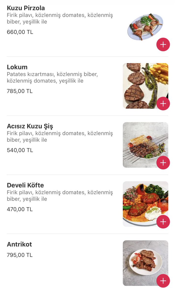 Monaco Yat Kulübünde Michelin yıldızlı şeflerin yaptığı 

Deniz taraklı spagetti 760, karidesli gnocchi 760, sosisli tagliatelle 620,  kuzu pirzola 960 lira.

İskenderoğlu İskender’de special yoğurtlu iskender 725 lira. Bonfile 725 lira. Ankara Develi’de pirzola 660 lira.