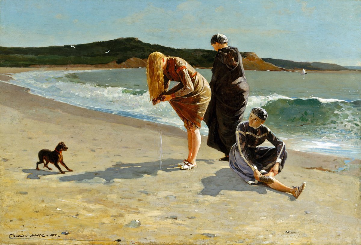 pohoartist's tweet photo. Art Inspiration For Today: Eagle Head, Manchester, Massachusetts (High Tide) by Winslow Homer (American), oil on canvas, genre: Realism, 1870 #eaglehead #manchesterma #hightide #winslowhomer #oilpainting #fineart #beachart #artinspiration #artonx #pohoartist https://t.co/I1llYhQoS3