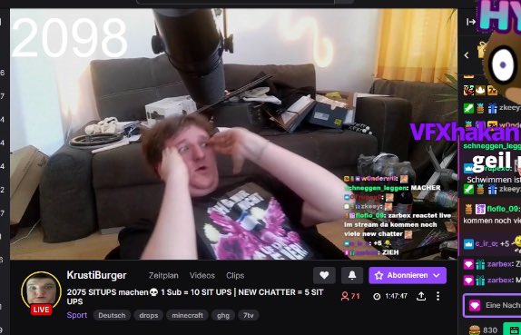 Der Mann wird Blut kotzen nach 2k situps