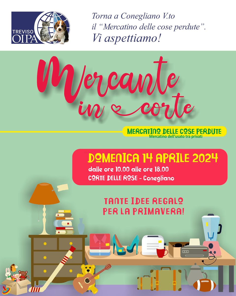 #Conegliano #domenica #14aprile 10-18 stand in #CortedelleRose per #MercanteinCorte info👉facebook.com/AdozioneAnimal… #protezioneanimali #kitten #gattini #raccoltacibo #coloniefeline #mercatino #animaliabbandonati #adozionegatti #gatti #raccoltafondi #Veneto #Caturday #catoftheday