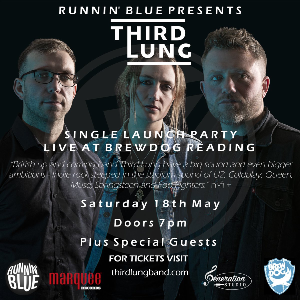 NEW SHOW!!! Reading you lucky people THIRD LUNG are back at BrewDog Reading for their new single launch. Don't forget the last time they played here it sold out so don't hang about and grab those tickets. wegottickets.com/event/617940 Thirdlungband.com
