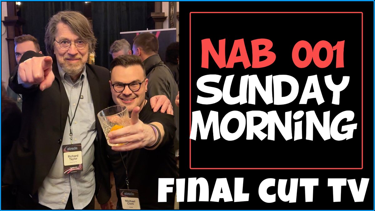 NAB 001 Sunday Morning
Final Cut TV Reporting LIVE from NAB 2024
youtube.com/watch?v=UF3OiW…
Today, Sunday
5 AM PDT US
8 AM EDT US
@NABShow
@michael_cioni 
#PostChat
#Post
Final Cut Pro
FCPX
#FCPX
#FinalCutPro
@Apple
FCP