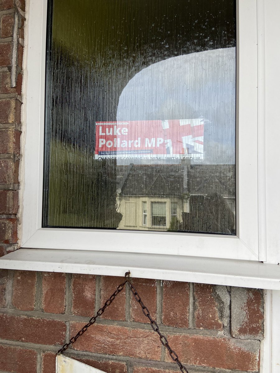 Out delivering my election address this morning with Michael. Someone is already ahead of the game and prepared for the general election and a vote for @LukePollard