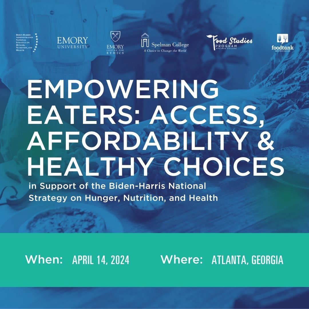 Join us Today! Food Tank's Summit on 'Access, Affordability, Healthier Choices, and Food is Medicine' streaming live from Atlanta in partnership with @SpelmanCollege, @EmoryUniversity and the @CDCFound. 

Starting at 1:30pm. Stream live here: youtube.com/watch?v=MV7PMr…. #FoodTank.