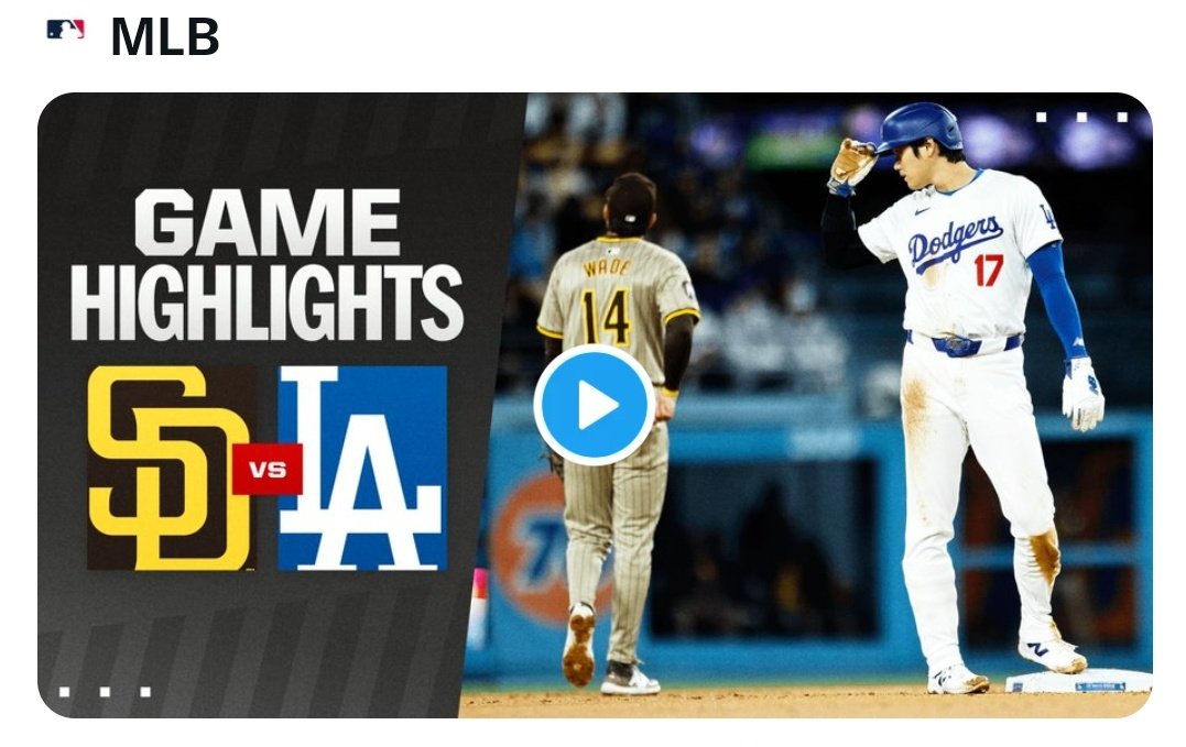 Padres Vs Dodgers 
Highlights  | 13.04.24 
mlb.com/video/padres-v…
