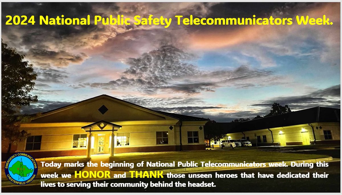 National Public Safety Telecommunicators week is to celebrate and thank telecommunications personnel across the nation who serve their communities, citizens, and public safety personnel 24 hours a day, seven days a week.
