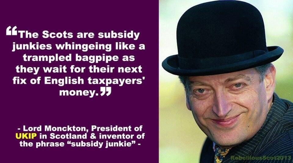 I wonder why so many Scots find it so easy to loathe the criminal, English Tory kleptocracy that are stealing our resources and revenue? This radge was a Conservative political advisor. They hate Scotland, yet happily asset strip us. Time to say goodbye to these spivs and crims.